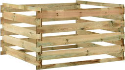 vidaXL - Tuincompostbak - gelat - 120x120x70 - cm - geïmpregneerd - grenenhout
