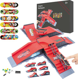 Fingerboard skatepark - 6 Ramps - 6 skateboards - Tech - Vinger - Finger Skateboard – Mini – Skate ramp - Deck - Fingerboards & accessoires