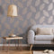 DUTCH WALLCOVERINGS Behang Fawning Feather grijs en roségoudkleurig