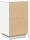 vidaXL - Nachtkastje - met - LED - Wit - 39x34,5x65 - cm - Gelaagd - Hout