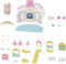 Sylvanian Families 5743 - Zonnig Kinderopvang Kasteel - Bloemen hangoor konijn baby - Regenboogoutfit