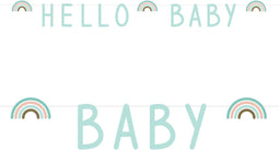 Jep-Party 'Hello Baby' Regenboog Mint 250 cm Letter Slinger 438006
