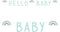 Jep-Party 'Hello Baby' Regenboog Mint 250 cm Letter Slinger 438006
