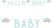 Jep-Party 'Hello Baby' Regenboog Mint 250 cm Letter Slinger 438006