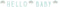 Jep-Party 'Hello Baby' Regenboog Mint 250 cm Letter Slinger 438006