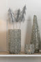 J-Line decoratie Kerstboom Glitter - glas - zilver - large