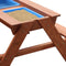 Sunny Dave Zand & Water Picknicktafel in Bruin voor kinderen - Multifunctionele Picknick tafel met 2 uitneembare kunststof bakken - FSC hout