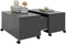 vidaXL - Salontafel - 75x75x38 - cm - bewerkt - hout - grijs