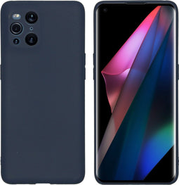 iMoshion Hoesje Geschikt voor Oppo Find X3 Pro 5G Hoesje Siliconen - iMoshion Color Backcover - Donkerblauw