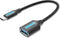 Vention CCVBB - USB C naar USB A Kabel - 0,15 m - Zwart