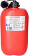 Jerrycan - rood - 10 liter - 26 x 14 x 37 cm - met schenktuit - voor brandstof - benzine / diesel