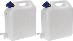 Jerrycan voor water - 1x - 2x - 3x - 10 liter - Kunststof - met kraantje en dop - Camping 2