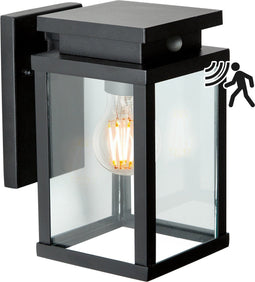 Jersey Muurlamp Bewegingssensor Zwart met LED