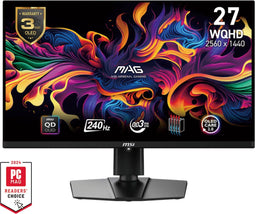 MSI MAG 271QPX QD-OLED E2 - QHD Gaming Monitor - 27 Inch - 240Hz - USB-C PD 15W