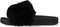 Warmbat Barlee - Dames Slippers - Pluizige voetband van wol - Zwart - Maat 40