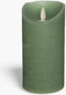 Anna's Collection Led kaars/stompkaars - jade groen - H15 x D7,5 cm - wax - bewegende vlam
