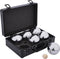 Jeu de boules set 6 ballen in zwarte aluminium koffer
