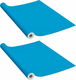vidaXL - Meubelfolies - zelfklevend - 2 - st - 500x90 - cm - PVC - azuurblauw