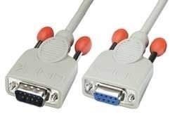Lindy Serial Extension Cable 9DM/9DF - 10m - Serieel 9-pins - Wit