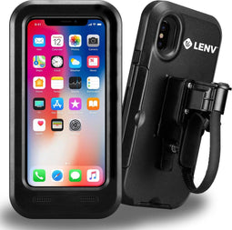 Lenv - Universele Fietshouder - Waterdicht IPX4 - Zwart