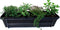Mix van kruiden in ELHO ® Green Basics balkonbak (Living Black) met metalen balkonrek - Mini-Green - Tuinplanten- Hoogte 30 cm