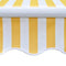 vidaXL - Luifel - gemotoriseerd - uitschuifbaar - 400 - cm - geel/wit