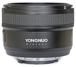 Yongnuo YN 50mm F/1.8 - Prime Lens - Nikon F - Zwart