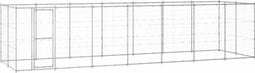 vidaXL - Hondenkennel - 16,94 - m² - gegalvaniseerd - staal