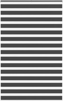 vidaXL - Zebra - rolgordijn - 140x230 - cm - stofbreedte - 135,9 - cm - zwart