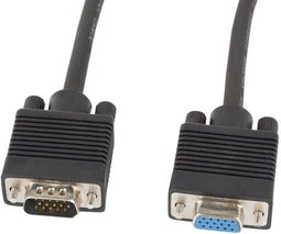 Lanberg CA-VGAC-10CC-0050-B+ - VGA-kabel - Mannelijk/Mannelijk - Zwart