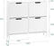 SoBuy FSR177-L-W - Schoenenkast - 4 Kleppen 8 Planken - Wit