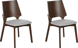 Set van 2 eetkamerstoelen ABEE Donkerbruin