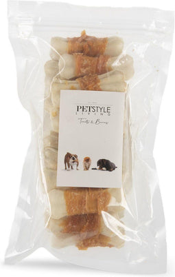 Petstyle Living Geperst Bot met Kip - 20 Stuks - 10cm - Hondensnacks - Kauwbot