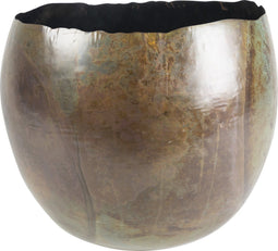Ter Steege Bloempot-Sierpot Metaal Brons-Bruin-Groen D 25 H 19 cm
