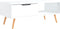 vidaXL - Salontafel - 100x49,5x43 - cm - bewerkt - hout - wit