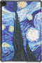 Lunso - Geschikt voor Lenovo Tab M10 Gen 3 (3e generatie) - Tri-Fold Bookcase hoes - Van Gogh Sterrennacht