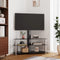 vidaXL - Tv-standaard - hoek - 3-laags - voor - 32-70 - inch - zwart - en - zilverkleur