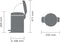 Brabantia NewIcon - Prullenbak - 3 liter - Wit