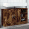 vidaXL - Wastafelkast - 90x29x55 - cm - bewerkt - hout - gerookt - eikenkleurig
