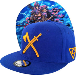 Capiche® Snapback Pet Heren – Archer – Blauw – Verstelbaar met Druksluiting – Sportcap – Baseball Cap – Mannen Cap – Warrior Pet