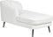ALLIER - Chaise longue - Gebroken wit - Rechterzijde - Bouclé