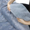 STAUS&BACH Elektrische deken 3XL - Dubbelzijdig Fleece Sherpa Warmtedeken - Grijs blauw 180x160 cm