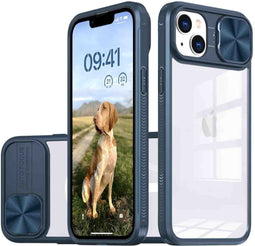 imoshion Hoesje Geschikt voor iPhone 14 Hoesje - imoshion Camslider Backcover - Donkerblauw