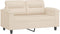 vidaXL - Tweezitsbank - 120 - cm - microvezelstof - beige