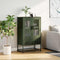 vidaXL - Hoge - kast - 68x39x111,5 - cm - staal - olijfgroen