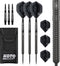 KOTO Sting Black PVD - Steeltip dartpijlen - 90% tungsten 25 gram met grip en dartwallet (3 stuks)