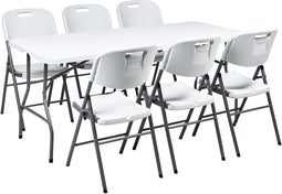 Tuinset 6-zitter CUGNOLI Inklapbaar Wit