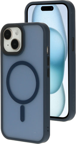 Mobiparts iPhone 15 - Hardcover - MagSafe Compatible met Corner Protection - Blauw