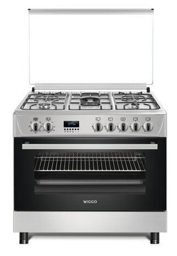 Wiggo WO-E909R(XX) - Gasfornuis - 90 cm - 5 kookzones - RVS
