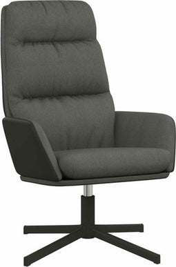 vidaXL Relaxstoel stof donkergrijs